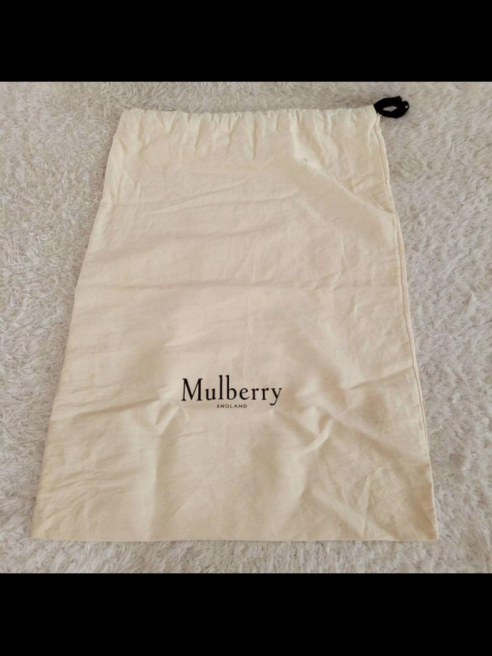 Mulberry Yellow, Black & Cream Pebbled Leather Drawstring Tote with Pouch - Picture 10 of 12